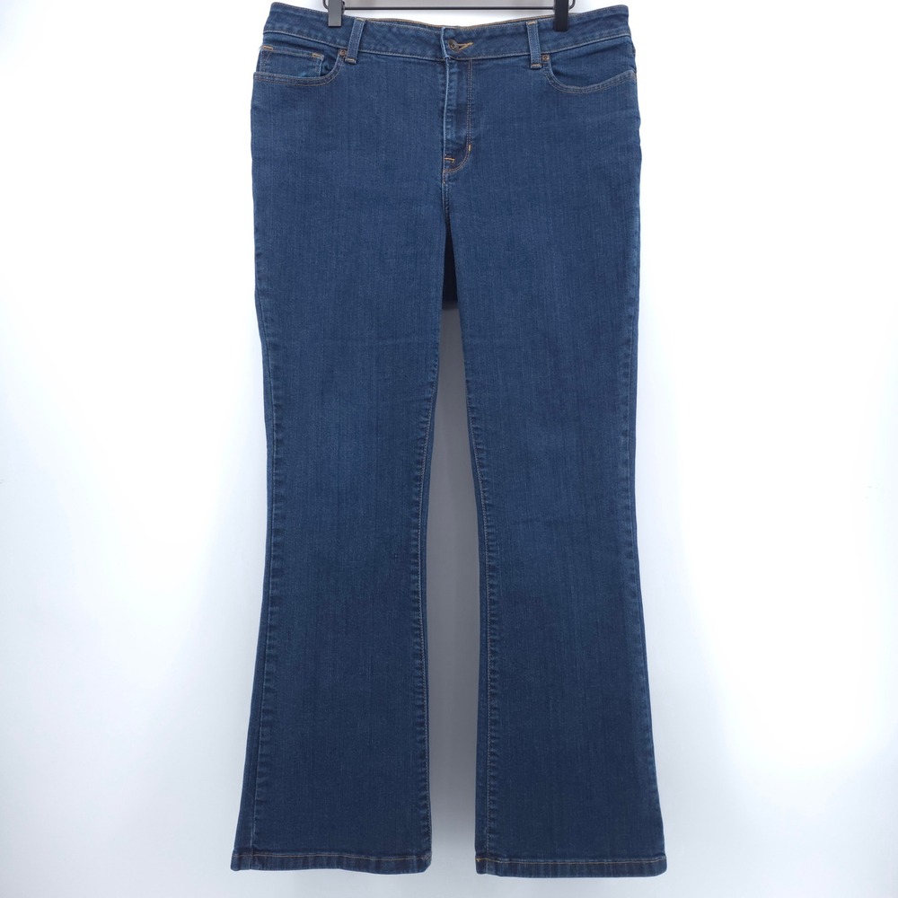 L.L.Bean Womens Jeans Favorite Fit 16 MT Blue Bootcut Denim 289149